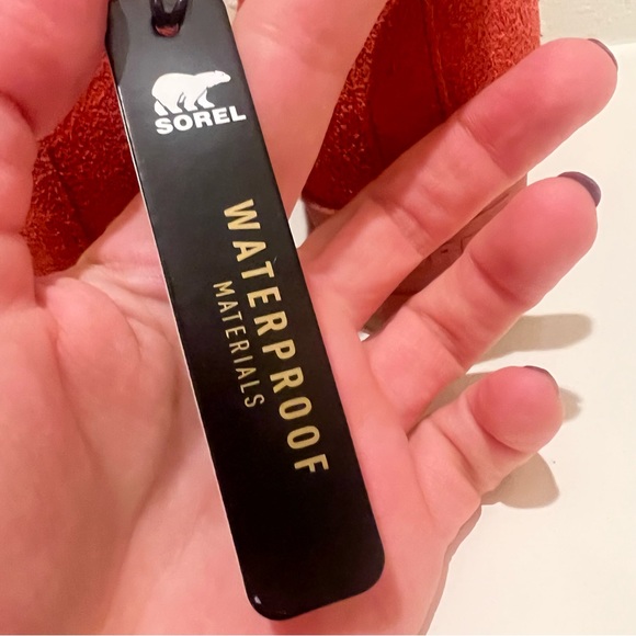 Sorel Evie Waterproof Suede Pull On Wedge Orange Women’s Booties Size 8 NWT - Picture 10 of 16